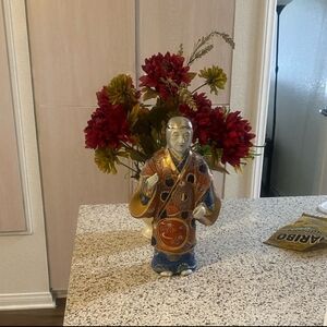Kutani Takasago Vintage Elegant Multicolor Ceramic Figurine